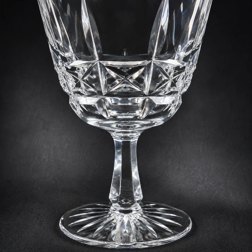 2 Waterford Signed Kylemore Crystal Champagne Tall Sherbet Glasses Ireland